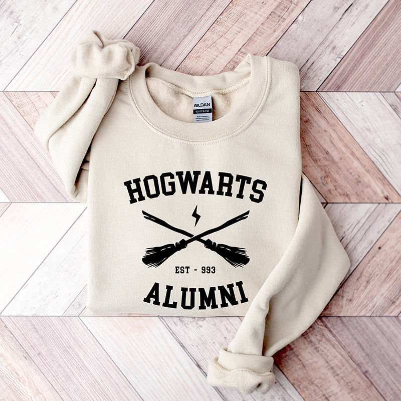 Hogwarts School Alumni Letter Print Sweatshirt