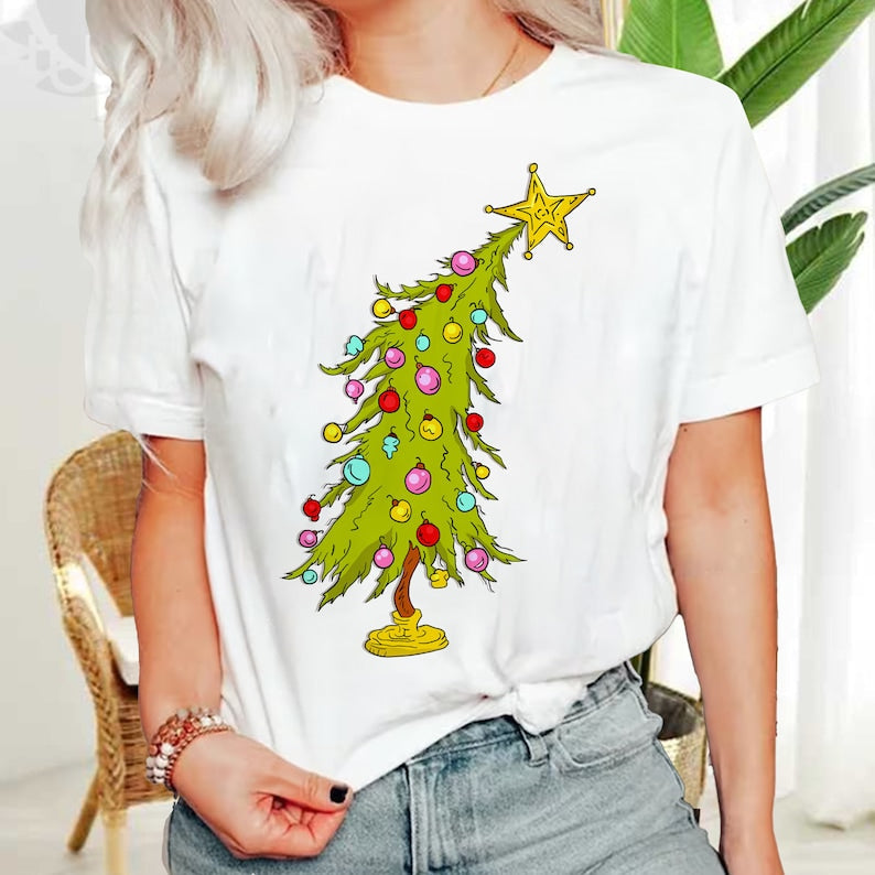 Trendy Christmas Tree T-shirt