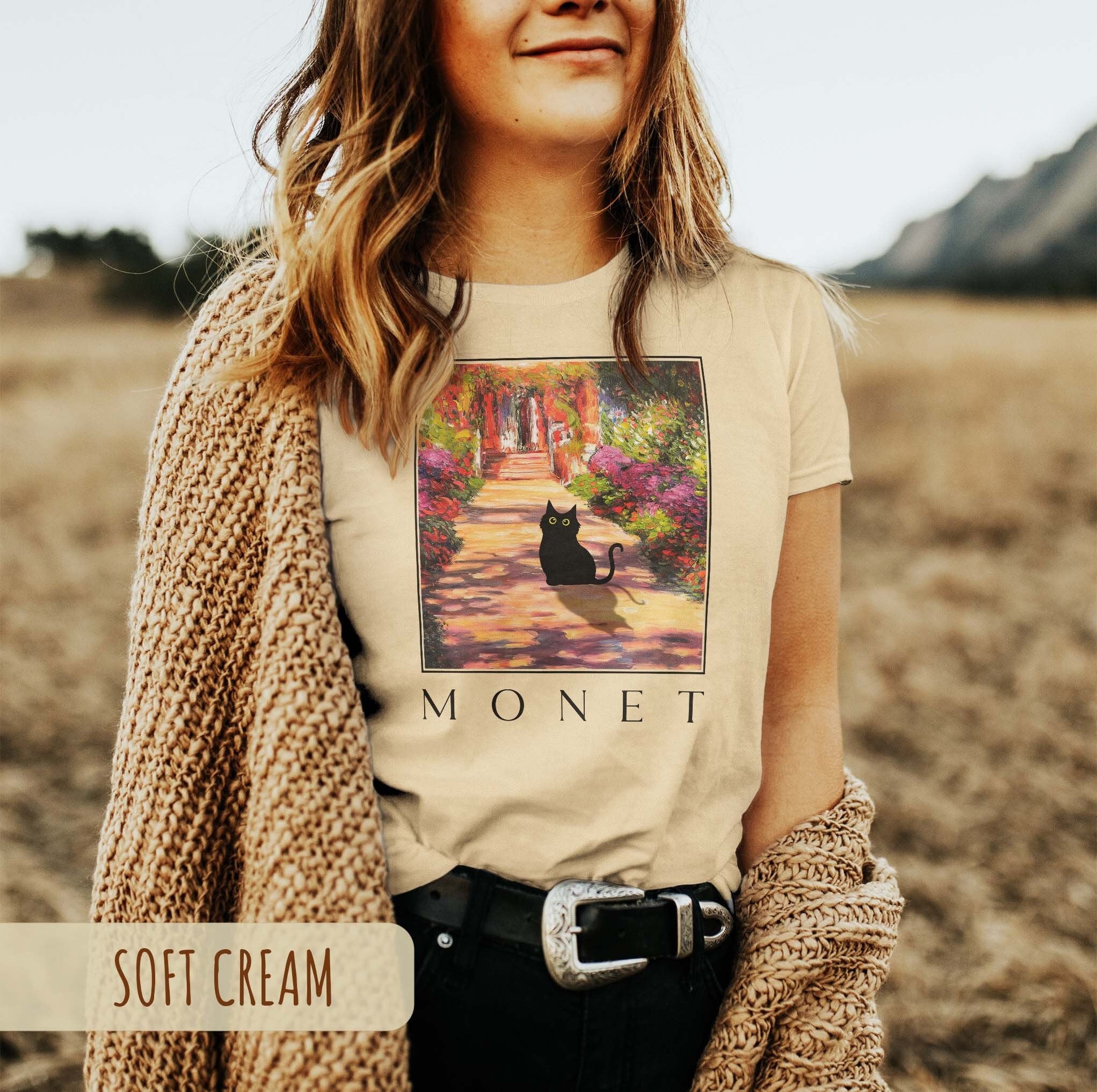 Monet Garden Cat T-Shirt