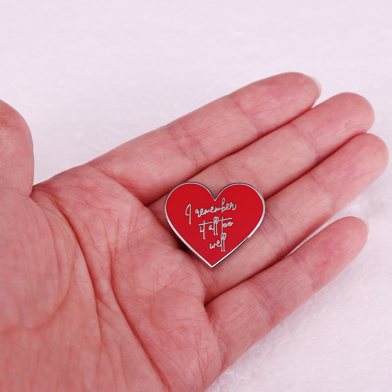 Taylor Swift Red Heart Badge Brooch