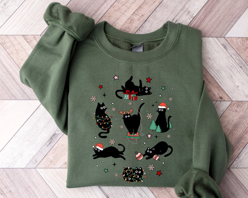 Cat Lover Christmas Sweatshirt