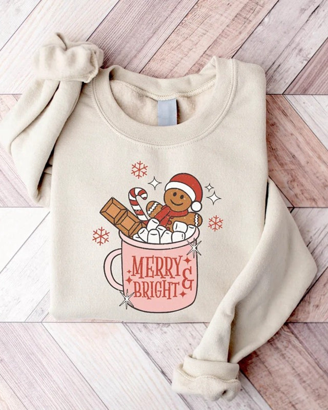 Merry Christmas Gingerbread Coffee Cookies Sweatshirt