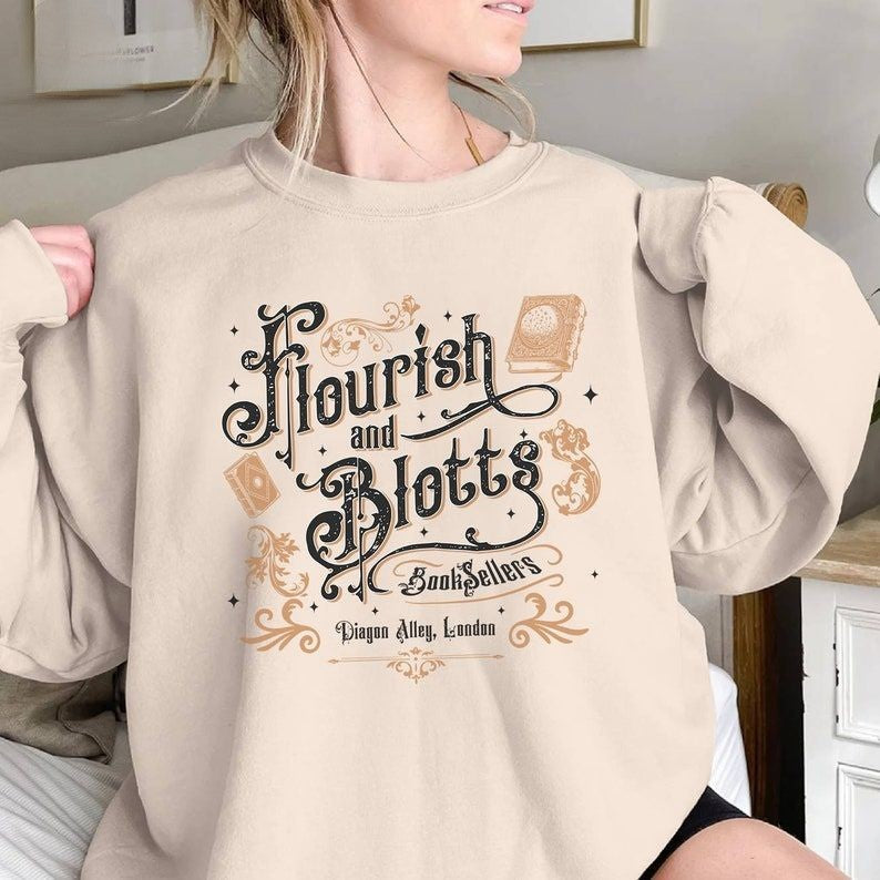 Wizard Flourish Blotts Vintage Sweatshirt