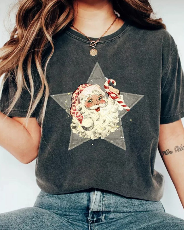 Santa Star Christmas T-Shirt
