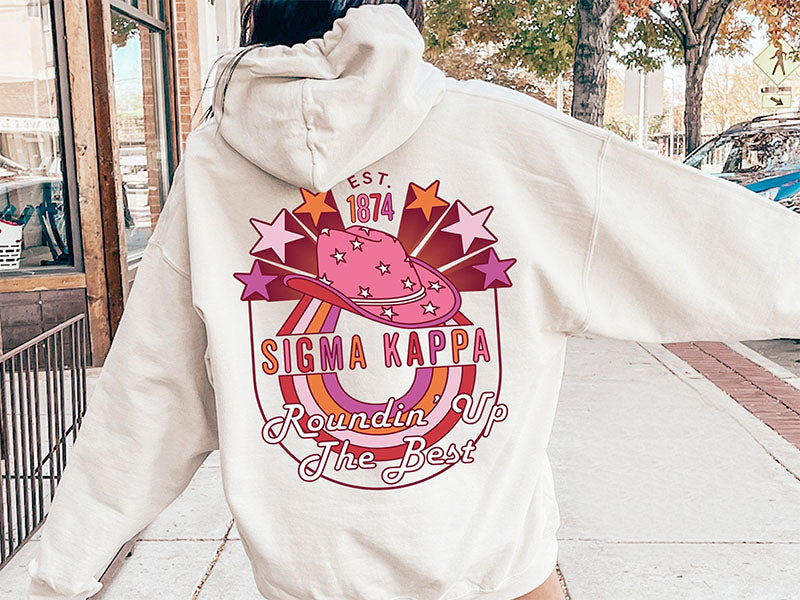 Sigma Kappa Roundin' Up the Best Sorority Hoodie