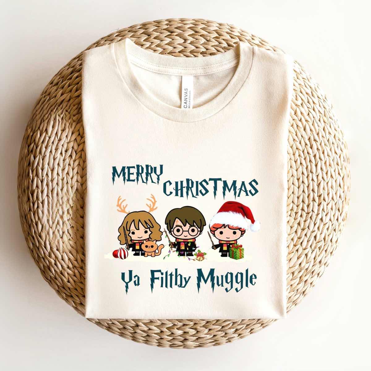 Ya Filthy Muggle Funny Magic Christmas T-shirt