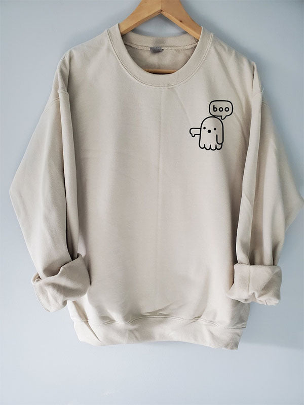 Boo Crewneck Cute Spooky Sweatshirt