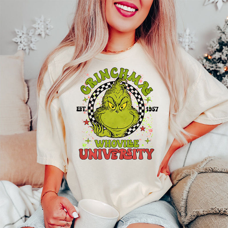 Trendy Christmas Print T-shirt