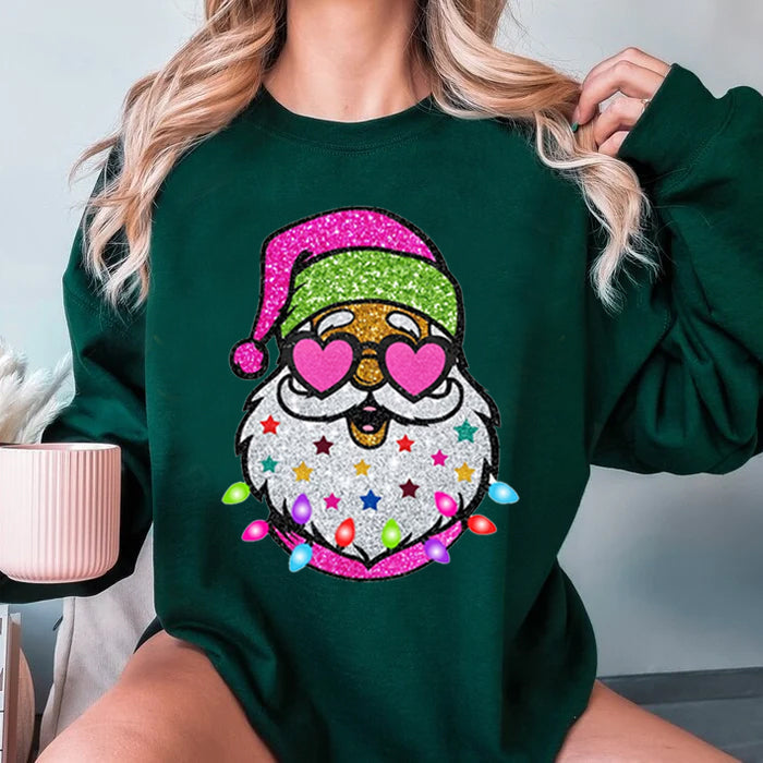 Santa with Sunglasses Christmas Sweatshirt