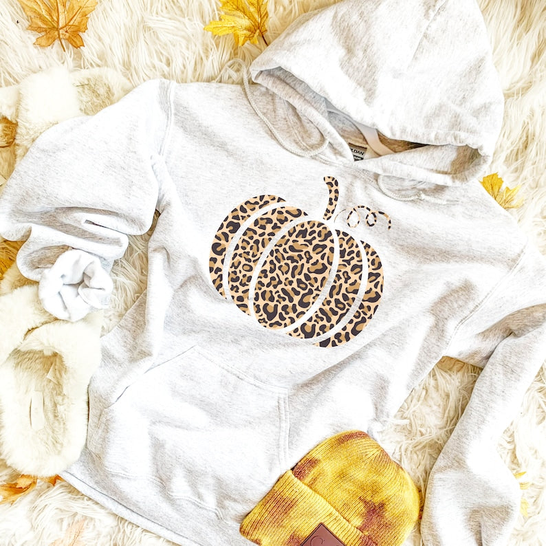 Leopard Pumpkin Hoodie