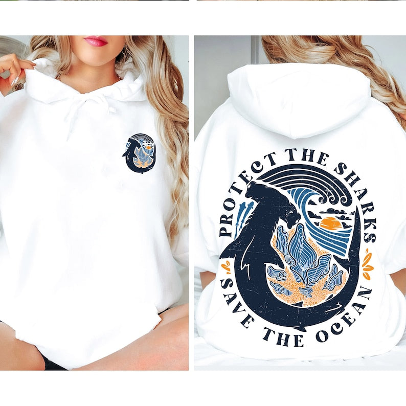 Hammerhead Shark Respect The Locals Hoodie