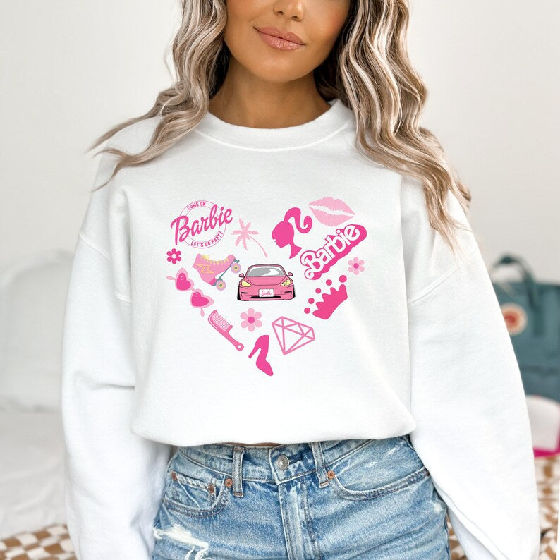 Come On Let's Go Party Heart Print Sweatshirt