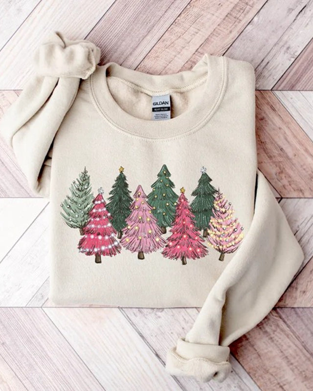 Christmas Tree Sweatshirt, Christmas Crewneck Sweatshirt