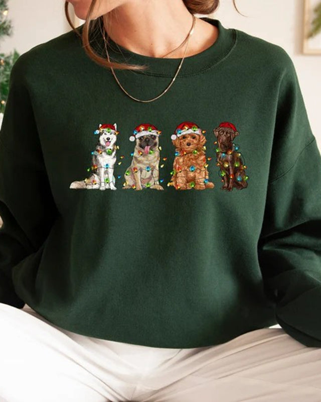 Christmas Dogs Sweatshirt Dog Mom Shirt