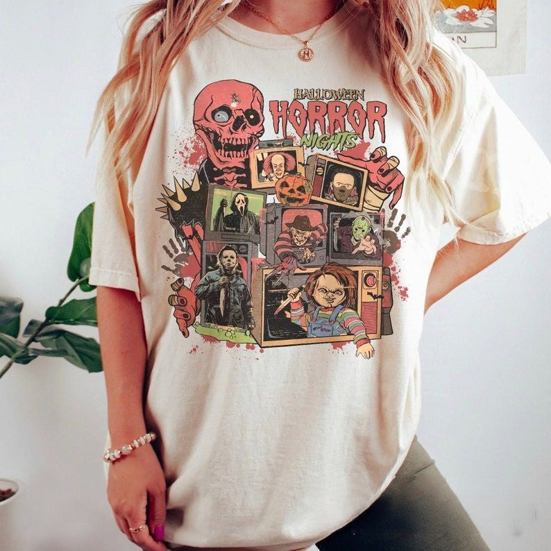 Retro Horror Movies Horror Night Halloween T-shirt