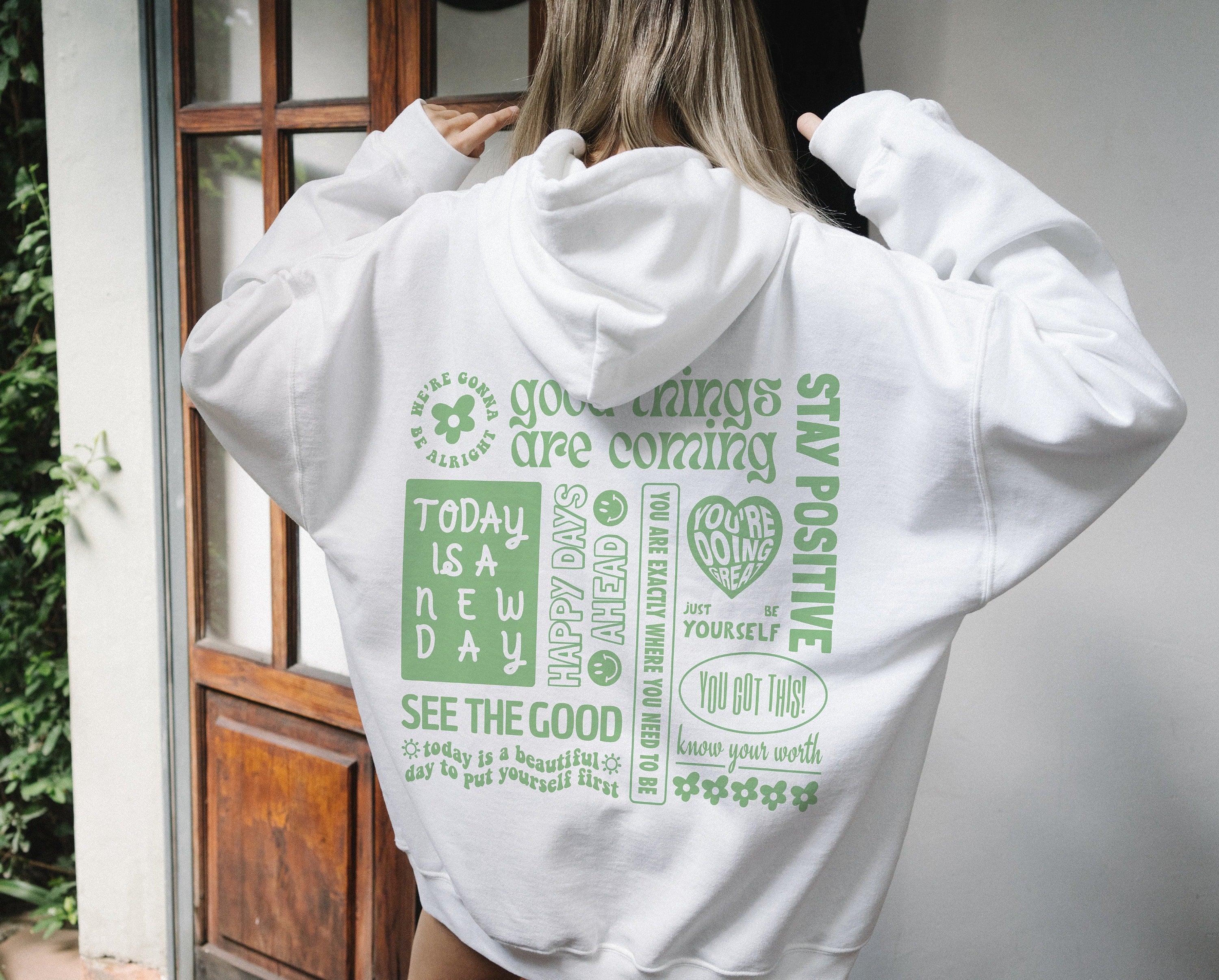 Positive Quotes Aesthetic Hoodie