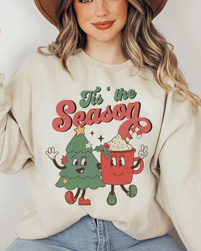 Tis the season Christmas sweatshirt cute chritmas sweatshirt