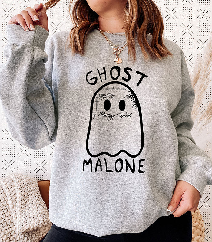 Ghost Malone Halloween Boo Crewneck Sweatshirt
