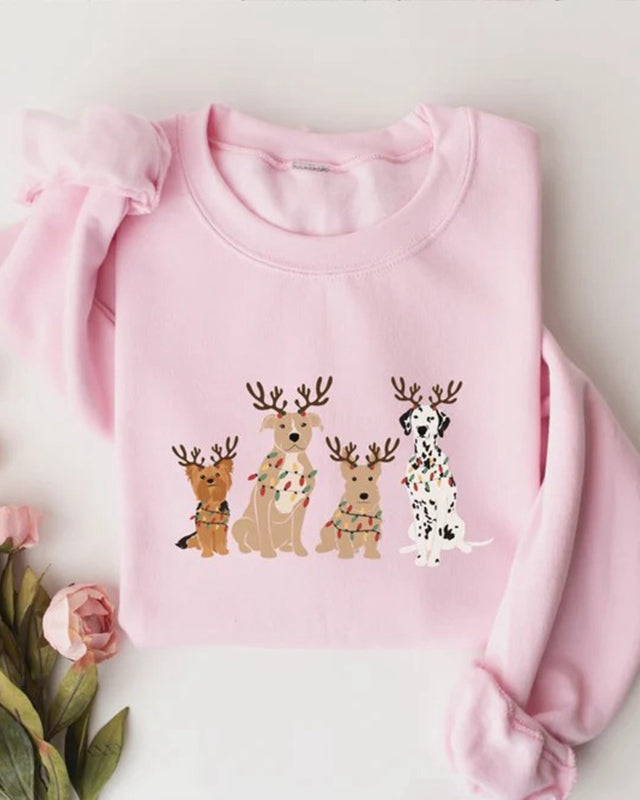Christmas Lights Dogs Sweatshirt