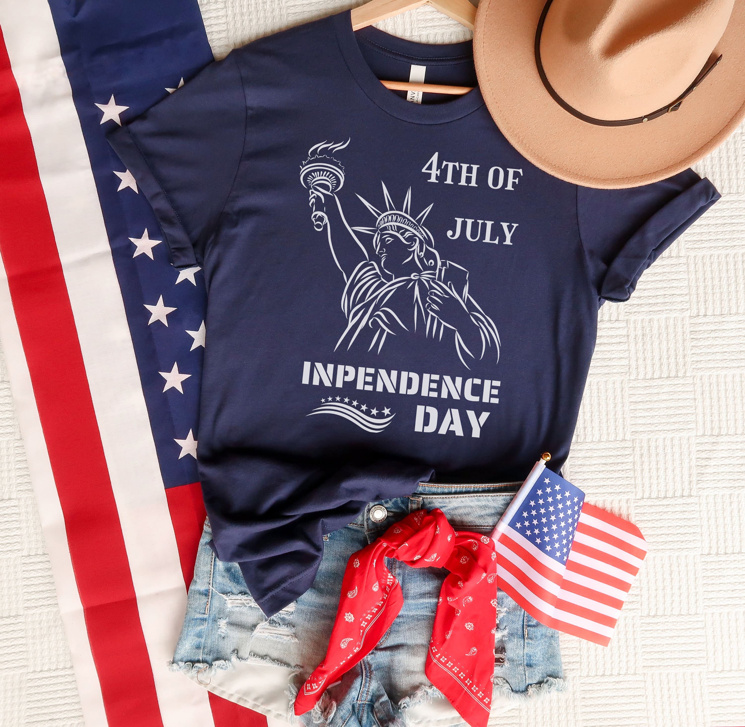 Independence Day 4th of July Print T-shirt