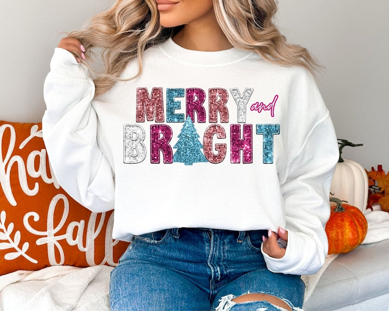 Merry and Bright Christmas Sweatshirt