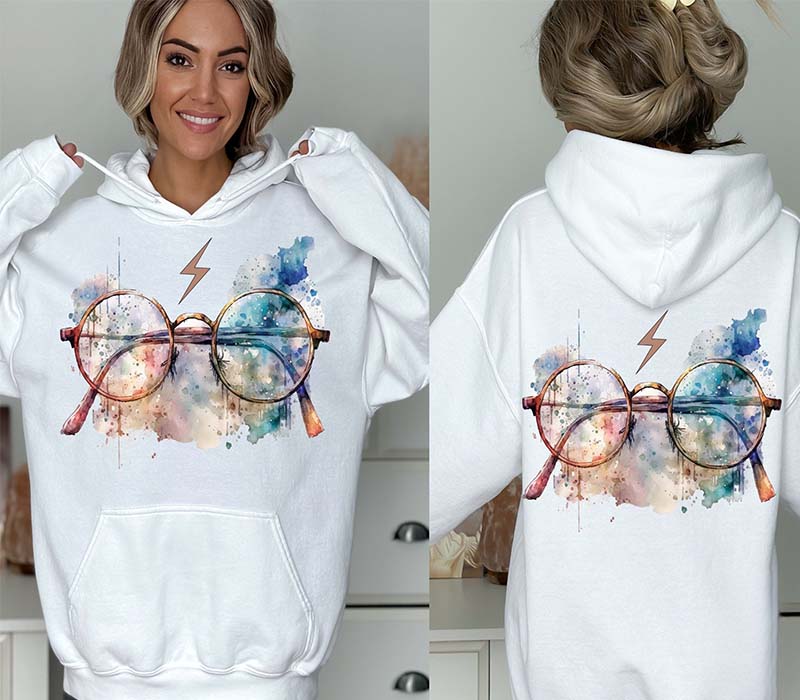 Double Side Wizard HP Glasses Magic Hoodie