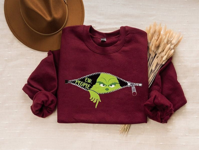 Ew People Christmas Print Sweatshirt