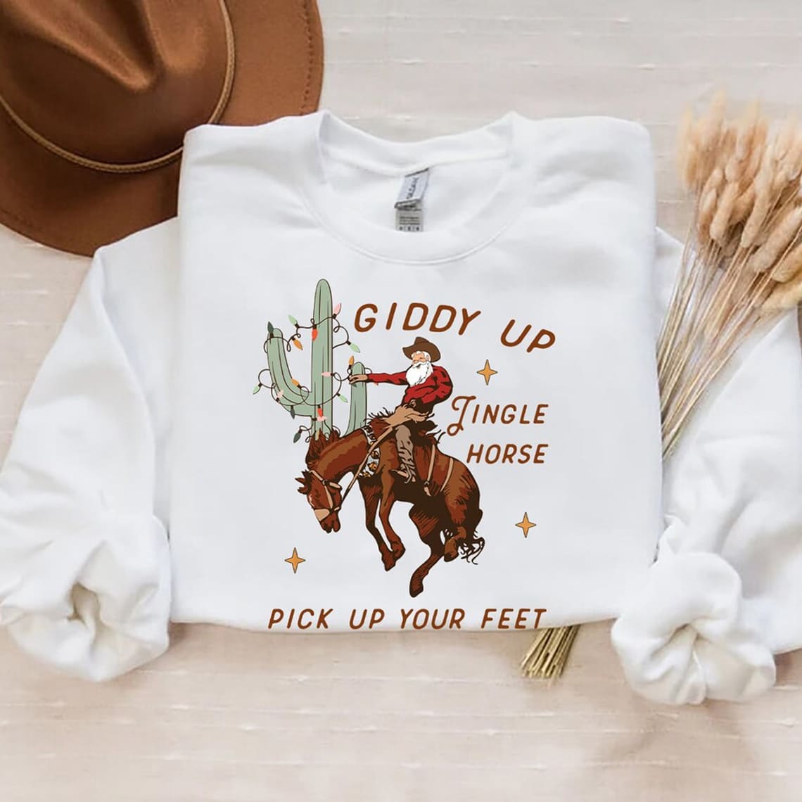Giddy Up Jingle Horse Pick Up Your Feet Sweatshirt