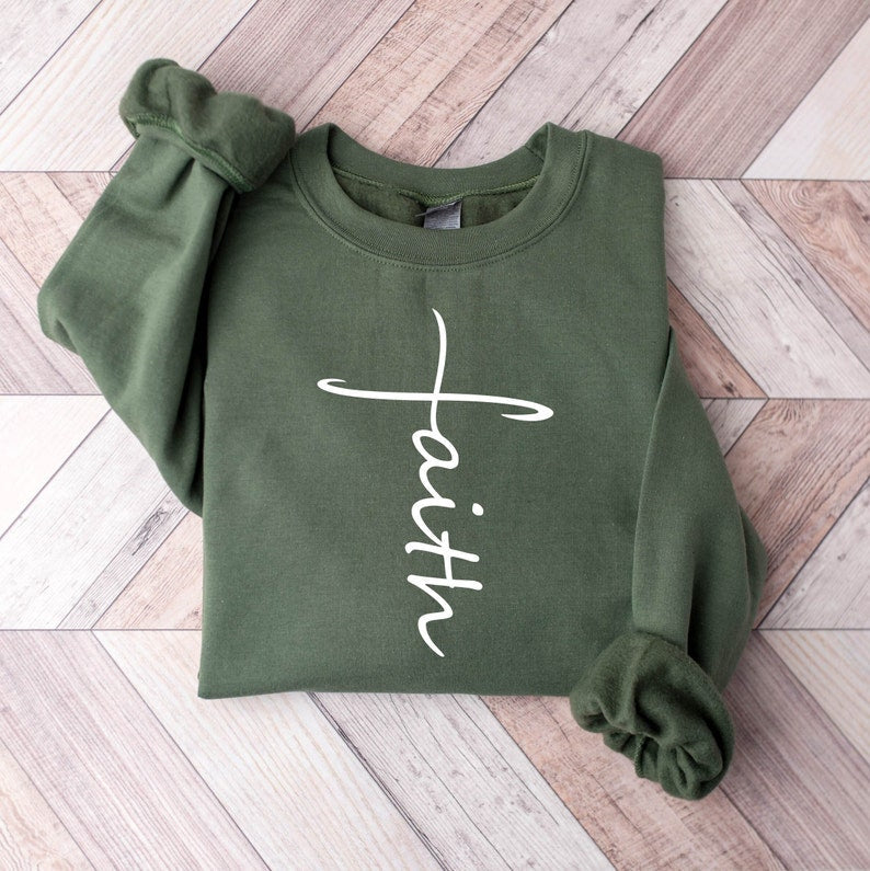 Faith Cross Love and Grace Sweatshirt