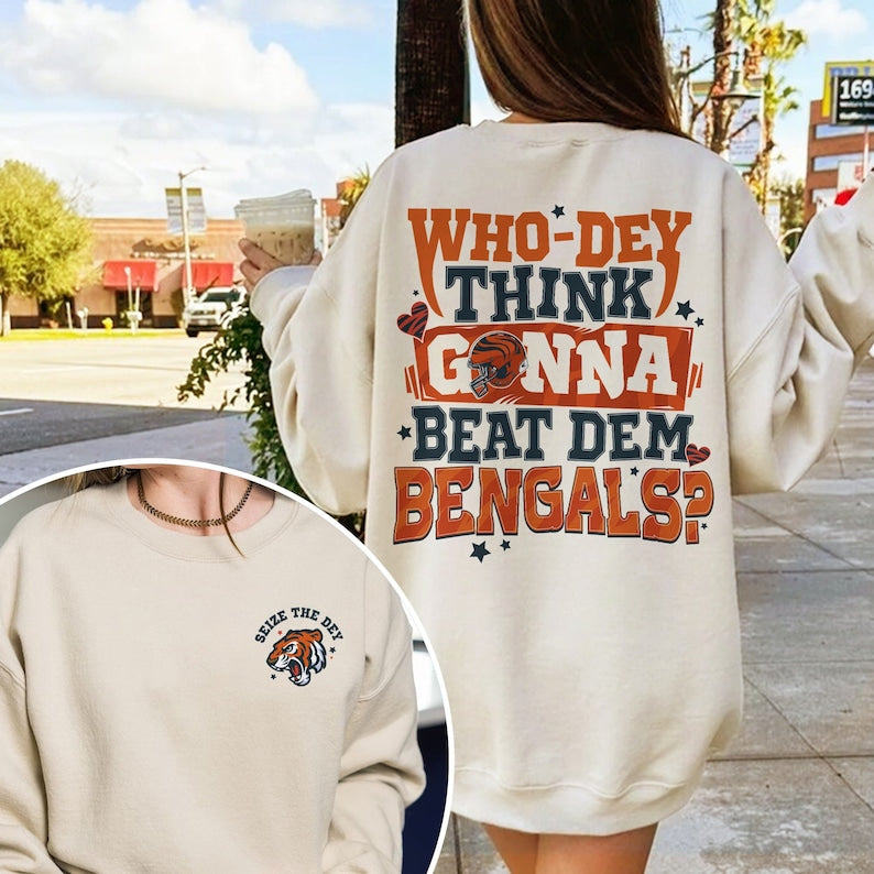 WhoDey Think Gonna Beat Them Bengals Crewneck Sweatshirt