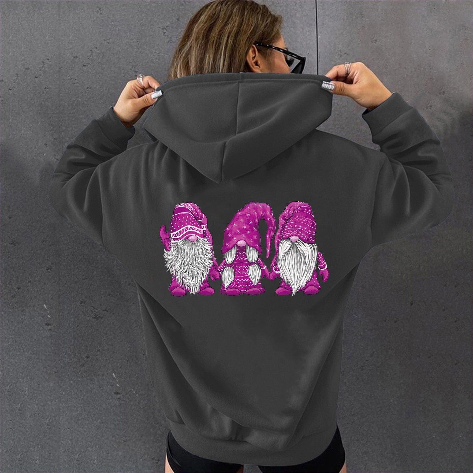 Christmas Cute Print Casual Hoodie