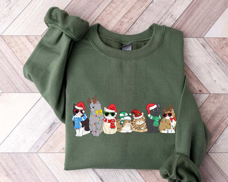 Christmas Cats Sweatshirt