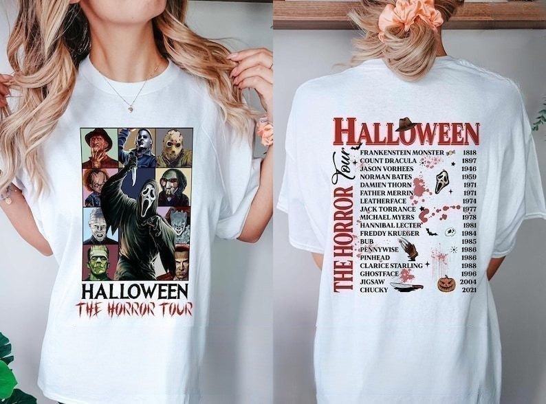 Horror Halloween Characters Casual T-shirt
