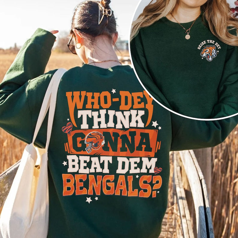 WhoDey Think Gonna Beat Them Bengals Crewneck Sweatshirt