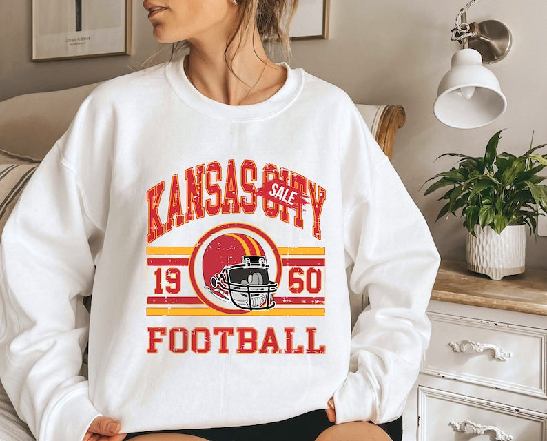 Vintage Football Game Day Crewneck Sweatshirt
