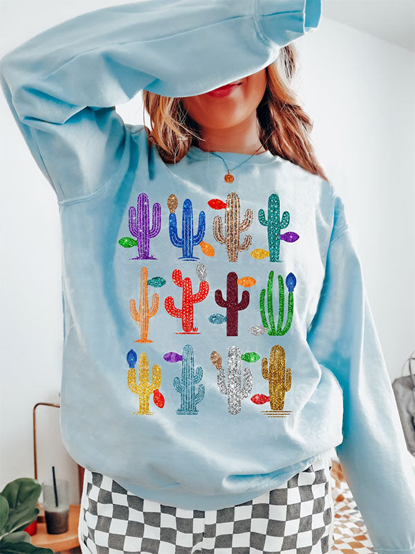 Colorful Cactus Sweatshirt