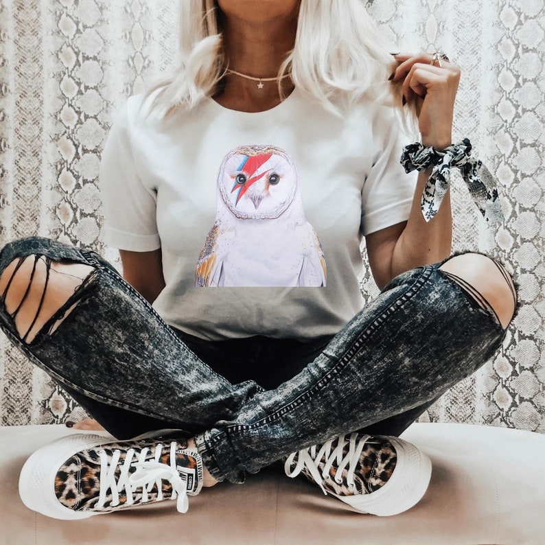 Goblin King Owl Short Sleeve Print T-shirt