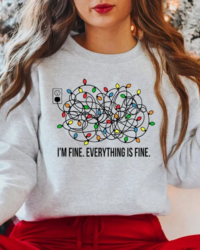 I'm Fine Everything Is Fine Christmas Sweatshirt