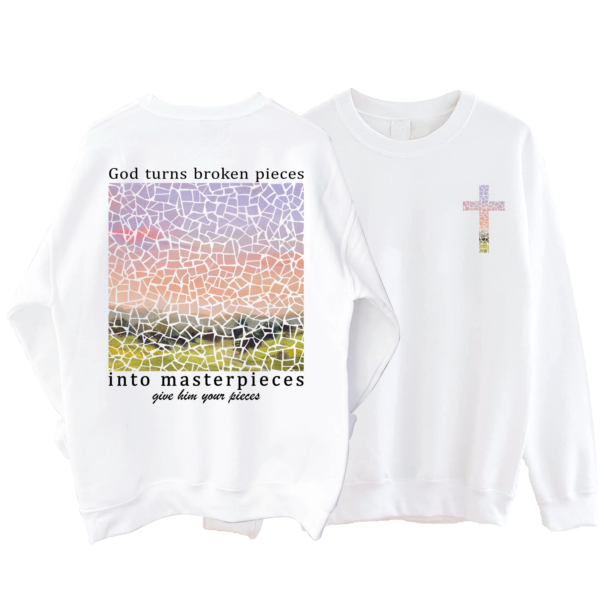 Bible Verse 2 Sided Print Sweatshirt