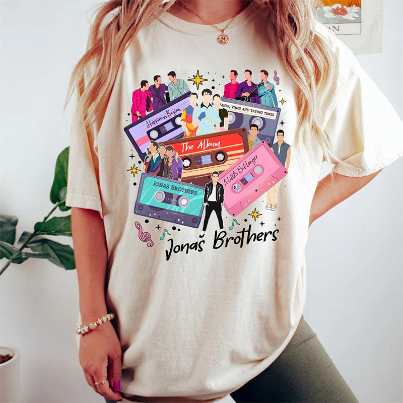 Vintage Jonas Five Albums One Night Tour T-shirt